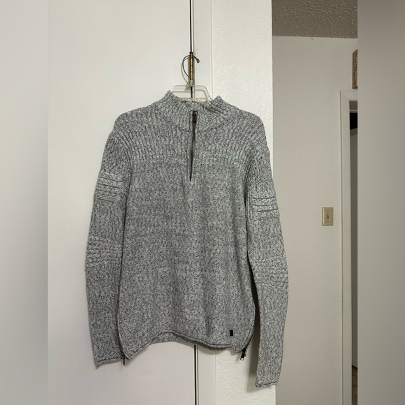 Buckle Outpost Makers Women’s Gray Cotton Moto Sweater Sz M - Picture 1 of 7